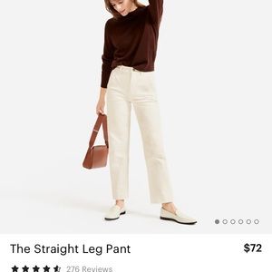 Cream colored Everlane jeans